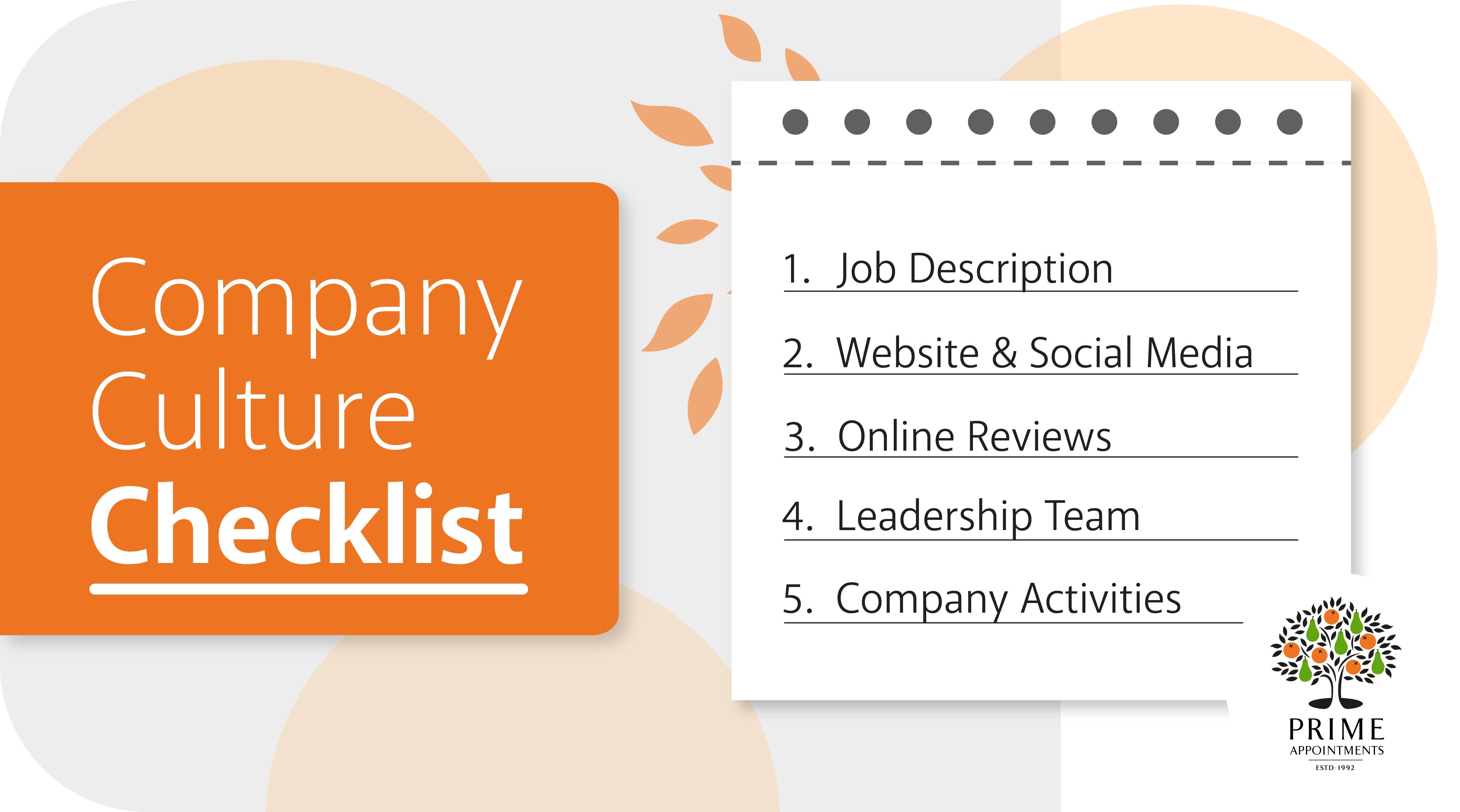 Company Culture Checklist